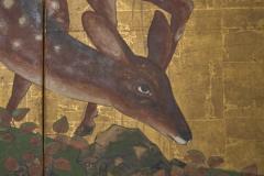 Japanese Two Panel Screen Woodland Deer - 4340593