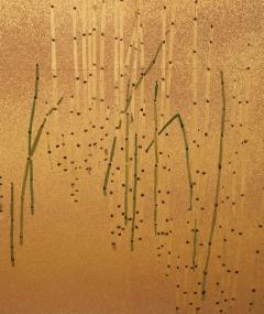 Japanese Two Panel Screen Young Bamboo - 3128422