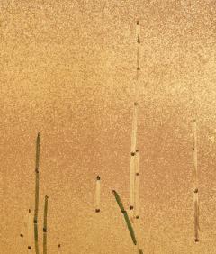 Japanese Two Panel Screen Young Bamboo - 3128431