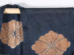 Japanese Two Piece Indigo Asa Kyogen Festival Costume Meiji Period - 3090180