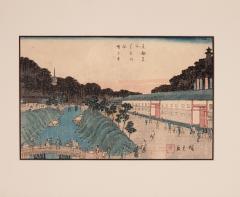 Japanese Ukiyoshi Painting of Akaban Bridge Hiroshige 19th Century - 2503401