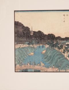 Japanese Ukiyoshi Painting of Akaban Bridge Hiroshige 19th Century - 2503403