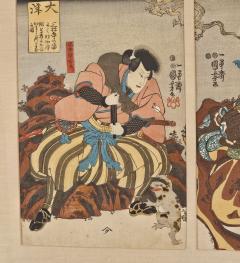 Japanese Woodblock On the Mountain of Mii dera in Otsu by Kuniyoshi 1847 48 - 3676066