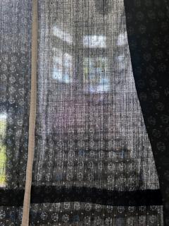 Japanese Woven Asa Double Ikat Summer Usumono Kimono Provenance - 4204103