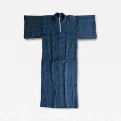 Japanese Woven Asa Double Ikat Summer Usumono Kimono Provenance - 4204247