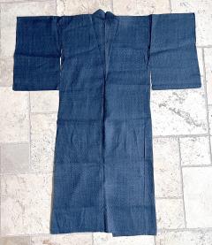 Japanese Woven Asa Double Ikat Summer Usumono Kimono Provenance - 4204307