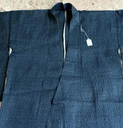 Japanese Woven Asa Double Ikat Summer Usumono Kimono Provenance - 4204308