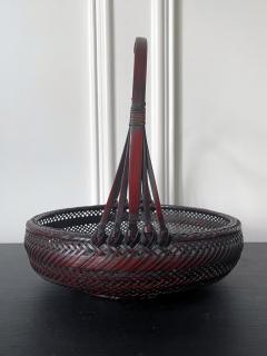 Japanese Woven Bamboo Ikebana Basket Morikago - 2002646