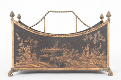 Japanned and Gilt Metal Canterbury or Utility Bin - 2679503