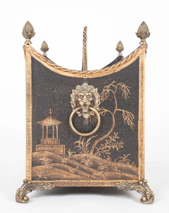 Japanned and Gilt Metal Canterbury or Utility Bin - 2679613