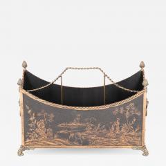 Japanned and Gilt Metal Canterbury or Utility Bin - 2682282