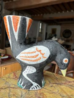 Jaque Sagan Ceramic Bird Sculpture by Jaque Sagan Vallauris 1960s - 3153847