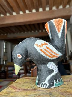 Jaque Sagan Ceramic Bird Sculpture by Jaque Sagan Vallauris 1960s - 3153850
