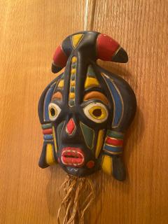 Jaque Sagan Ceramic Mask by Jaque Sagan Vallauris France 1960s - 2948002
