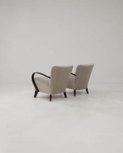 Jaroslav m dek 1950s Pair Of Upholstered Armchairs By J Halabala - 3469513