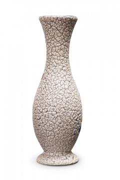 Jasba German Mid Century White Crackle and Primary Color Dot Design Footed Ceram - 4673110