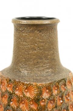 Jasba Keramik German Green and Orange Ceramic Vase - 4199496