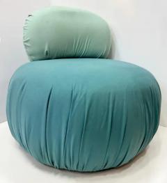 Jason Koharik Postmodern Jason Kohairik Bolete II Style Swivel Pouf Chair Reupholstered - 3650746