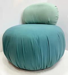 Jason Koharik Postmodern Jason Kohairik Bolete II Style Swivel Pouf Chair Reupholstered - 3650748