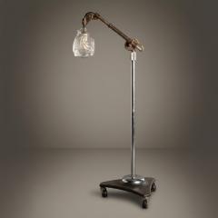 Jason Wein Industrial Adjustable Floor Lamp with Blown Glass Shade by Jason Wein - 4504580
