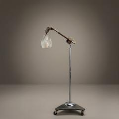 Jason Wein Industrial Adjustable Floor Lamp with Blown Glass Shade by Jason Wein - 4504582