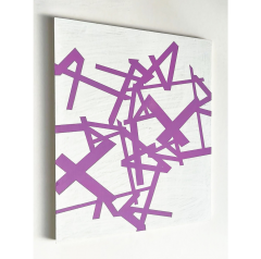 Jasper van der Graaf Untitled 2024 purple white Abstract painting 2024 - 3970562