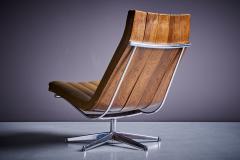 Javier Carvajal Javier Carvajal Leather Lounge Chair for Martinez Medina Spain 1960s - 3397694