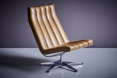 Javier Carvajal Javier Carvajal Leather Lounge Chair for Martinez Medina Spain 1960s - 3397700