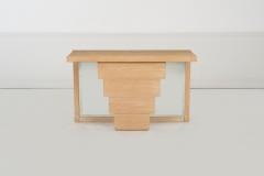 Jay Spectre Jay Spectre Console for Century Furniture Cerused Oakwood 1985c  - 4492818
