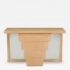 Jay Spectre Jay Spectre Console for Century Furniture Cerused Oakwood 1985c  - 4493217