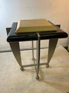 Jay Spectre POST MODERN STEEL AND WOOD TABLE BY JAY SPECTRE - 2359317