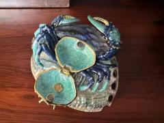 Jay Strongwater Enameled Crab Sculpture with Rhinestones on Abalone Shell - 3982577