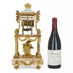 Jean Andre Lepaute 18th century Louis XVI ormolu and marble cercle tournant mantel clock by Lepaute - 4187257
