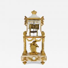 Jean Andre Lepaute 18th century Louis XVI ormolu and marble cercle tournant mantel clock by Lepaute - 4187569