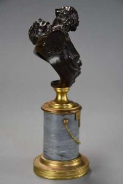 Jean Antoine Houdon Pair of miniature bronze figures of Le Baiser Donne Le Baiser Rendu  - 4757236