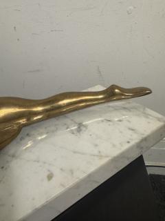 Jean Arp MODERNIST BRONZE RECLINING NUDE ON MARBLE BASE MANNER OF JEAN ARP - 4404812