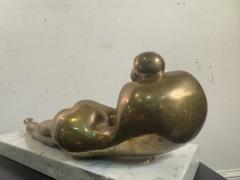 Jean Arp MODERNIST BRONZE RECLINING NUDE ON MARBLE BASE MANNER OF JEAN ARP - 4404813