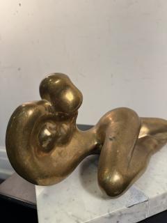 Jean Arp MODERNIST BRONZE RECLINING NUDE ON MARBLE BASE MANNER OF JEAN ARP - 4404817