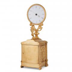 Jean Auguste Robert Houdin Antique gilt brass and frosted glass mystery clock by Robert Houdin - 3464162