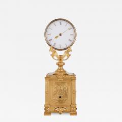 Jean Auguste Robert Houdin Antique gilt brass and frosted glass mystery clock by Robert Houdin - 3467473