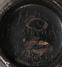 Jean Baptiste Bernard Delay Jean Besnard Brown White Stoneware Dish 1934 signed JB  - 4509590