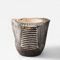 Jean Baptiste Bernard Delay Jean Besnard Brown White Stoneware Dish 1934 signed JB  - 4509683