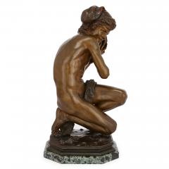 Jean Baptiste Carpeaux Patinated bronze figure of a young fisherboy by Carpeaux - 2516350