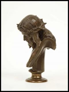 Jean Baptiste Clesinger Jean Baptiste Auguste Clesinger French Bronze Bust of Jesus Christ Barbedienne - 3880372