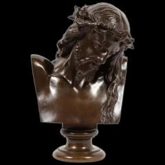 Jean Baptiste Clesinger Jean Baptiste Auguste Clesinger French Bronze Bust of Jesus Christ Barbedienne - 3880374