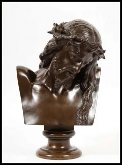 Jean Baptiste Clesinger Jean Baptiste Auguste Clesinger French Bronze Bust of Jesus Christ Barbedienne - 3880487