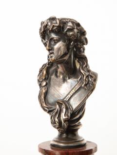 Jean Baptiste Clesinger Pair of Silvered Bronze and Rouge Marble Busts - 806610