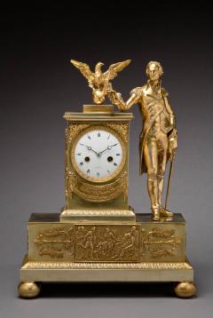 Jean Baptiste Dubuc Important Washington Bronze Mantel Clock - 243347