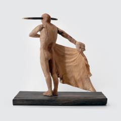 Jean Baptiste GIBUS Boutin BULLFIGHT Original ebony cedar and cherry wood sculpture - 3893883