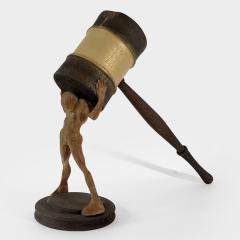 Jean Baptiste GIBUS Boutin GUILT Original linden oak and ebony wood sculpture - 4300773
